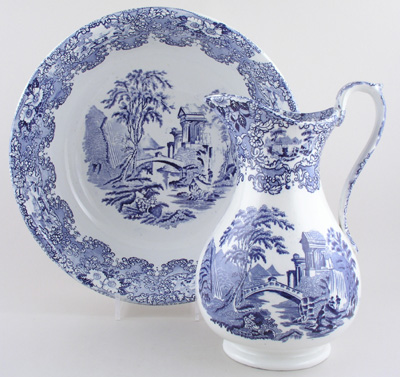 Ewer and Bowl c1860